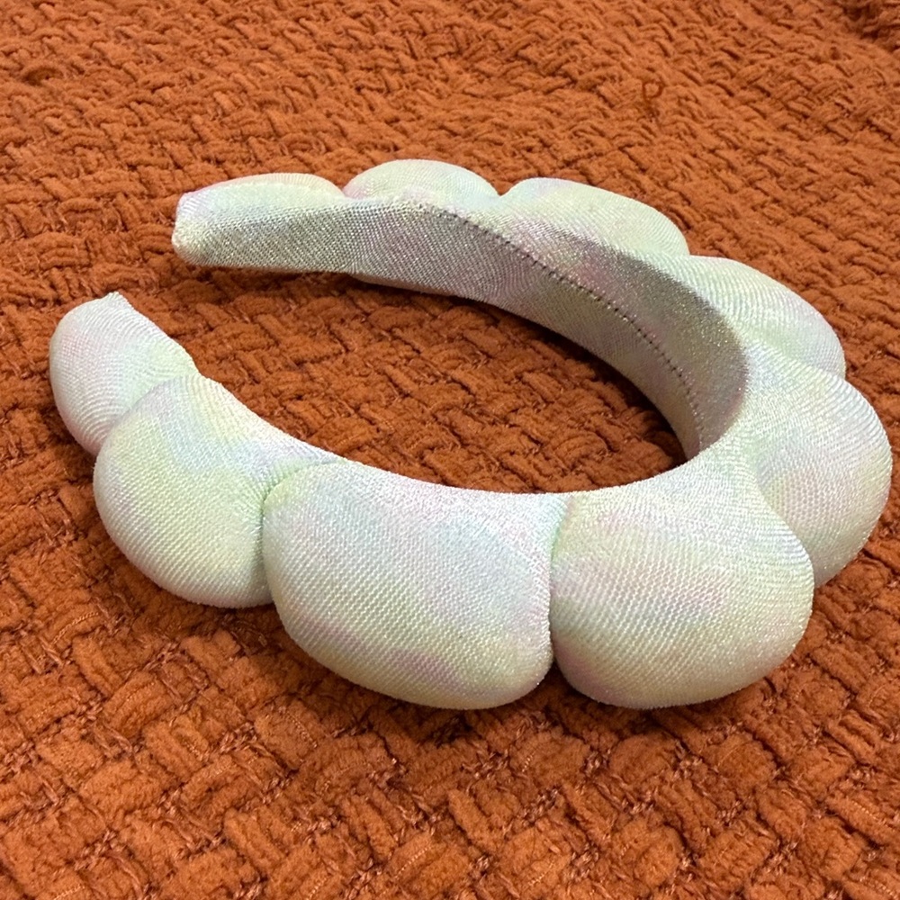 Padded Puff Headband in Iridescent Pastel